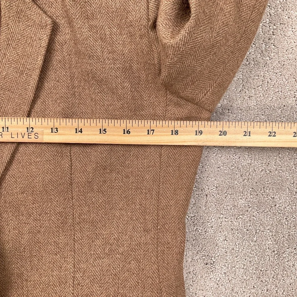 Suit Ability Skirt Set Women 14 Brown Herringbone Wool Classic‎ ALine  2pc VTG